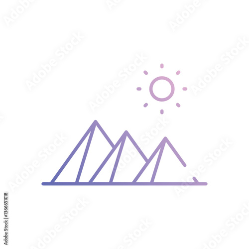 Pyramids vector icon stock illustration