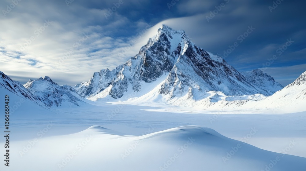 Obraz premium Majestic Winter Mountain Scenery