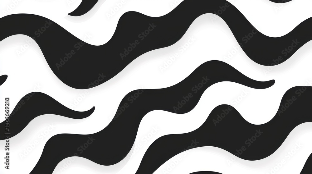 Abstract Black and White Wavy Pattern Background Abstract Black and White Wavy Pattern Background