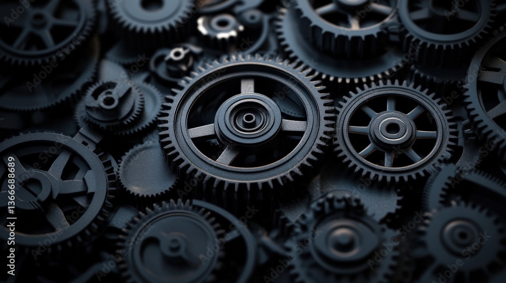 Complex Interconnected Gears System Complex Interconnected Gears System