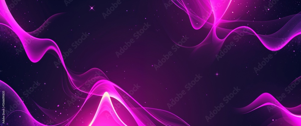 Obraz premium Magenta aurora streaks vector pattern abstract design illustration background
