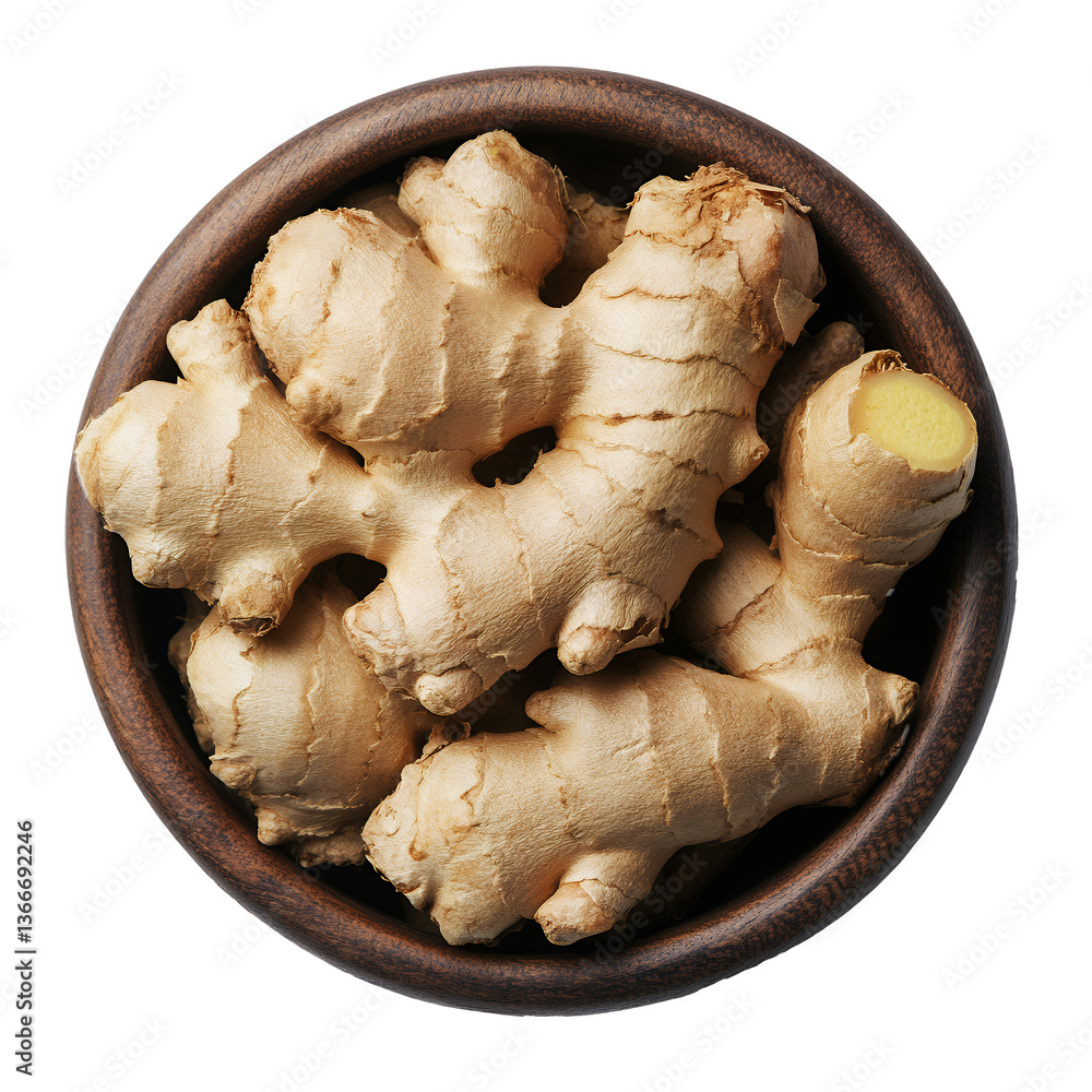 custom made wallpaper toronto digitalFresh Organic Ginger Root in Wooden Bowl Healthy Spice Culinary Ingredient