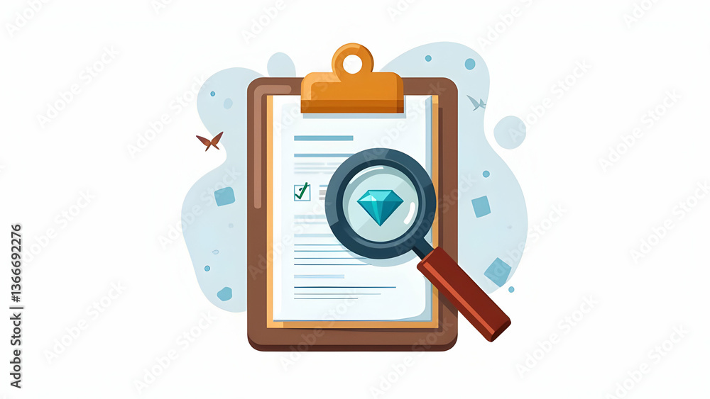 Quality Value Assessment: Clipboard Magnifier Diamond Quality Value Assessment: Clipboard Magnifier Diamond