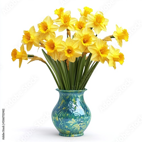Wallpaper Mural Spring equinox celebration with daffodils and lilies in vibrant floral arrangement Torontodigital.ca