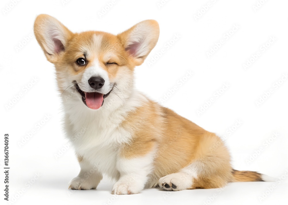 Happy Welsh Corgi Puppy Vector Illustration – Cute Winking Dog Clipart on White Background, Cute winking Welsh Corgi puppy vector clipart, perfect for stickers, logos, and digital designs. Happy Welsh Corgi Puppy Vector Illustration – Cute Winking Dog Clipart on White Background, Cute winking Welsh Corgi puppy vector clipart, perfect for stickers, logos, and digital designs.