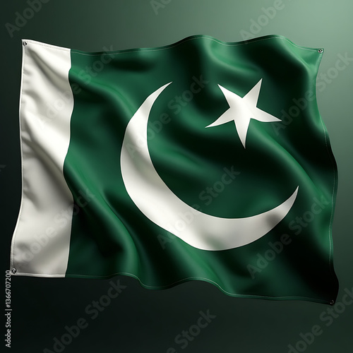 waving flag of pakistan