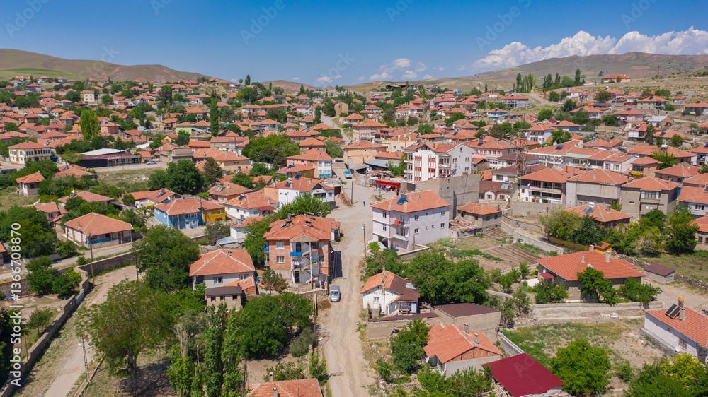 Fototapeta premium Aerial view of Gemerek district Sivas Turkey