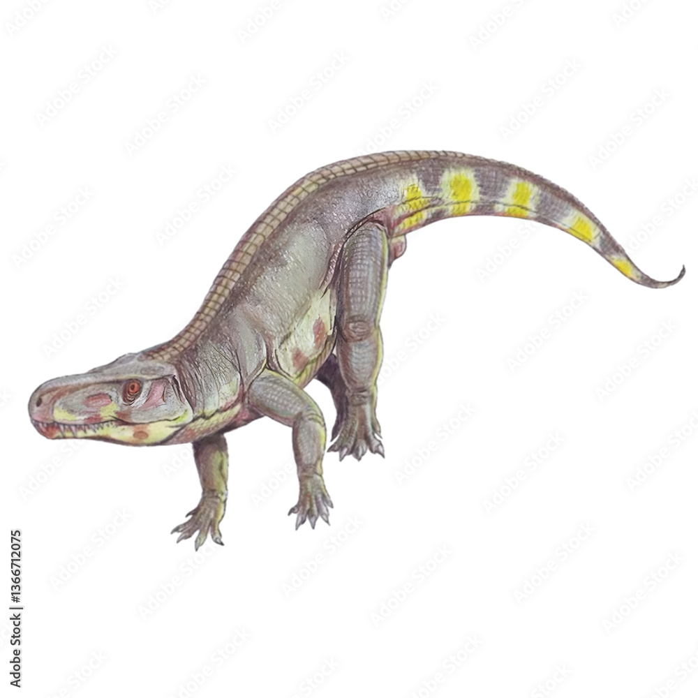 Fototapeta premium lizard on white background