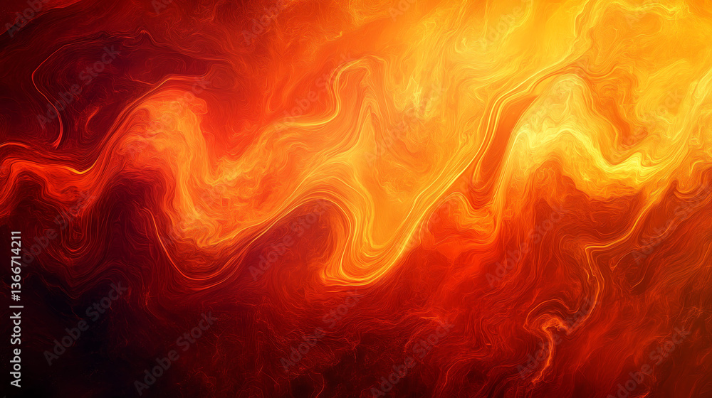 Abstract Fiery Swirls Burning Orange and Red Liquid Marble Texture Abstract Fiery Swirls Burning Orange and Red Liquid Marble Texture