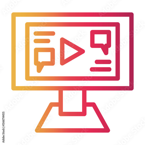 comments Line Gradient Icon