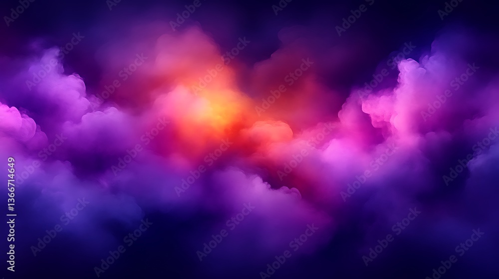 Fototapeta premium An abstract illustration of vibrant clouds with various saturated colors
