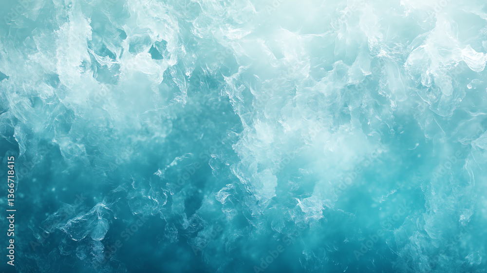 Fototapeta premium Abstract Blue Ice Texture Cool Winter Background Image