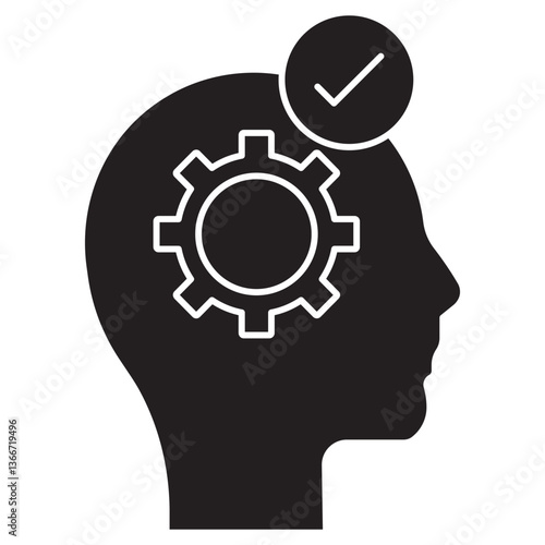 Consciousness Icon, Exploring the Depths of Consciousness, The Science and Mystery of Consciousness, vector