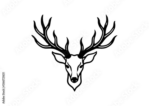 Cute Cartoon Reindeer in Christmas Sweater – Vector Illustration, Clipart & Line Art, ute Christmas reindeer in a festive sweater – vector illustration, perfect for digital products & prints.