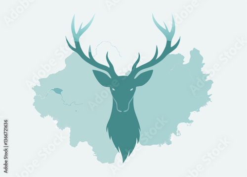 Cute Cartoon Reindeer in Christmas Sweater – Vector Illustration, Clipart & Line Art, ute Christmas reindeer in a festive sweater – vector illustration, perfect for digital products & prints.