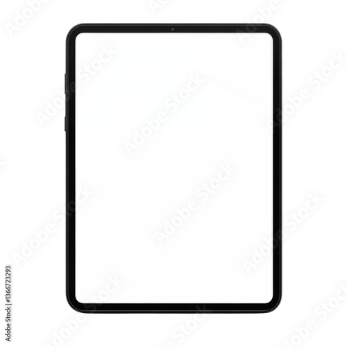 Modern Black Tablet Mockup Blank Screen
