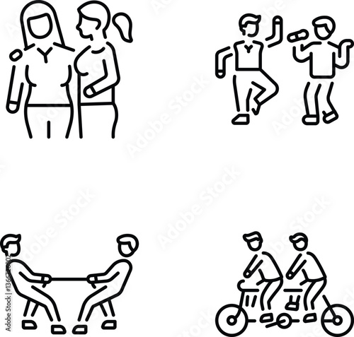 Pack of Best Buddies Linear Icons 

