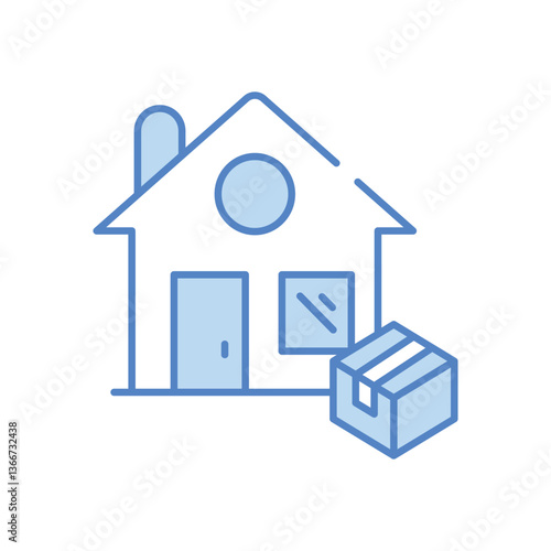 Delivery Home vector icon stock illustration