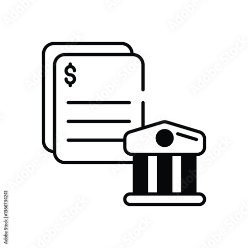 Statment vector icon stock illustration