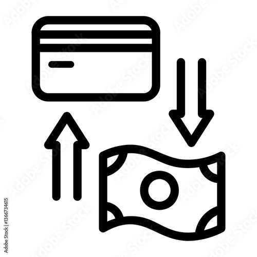 merchant cash advance Line Icon
