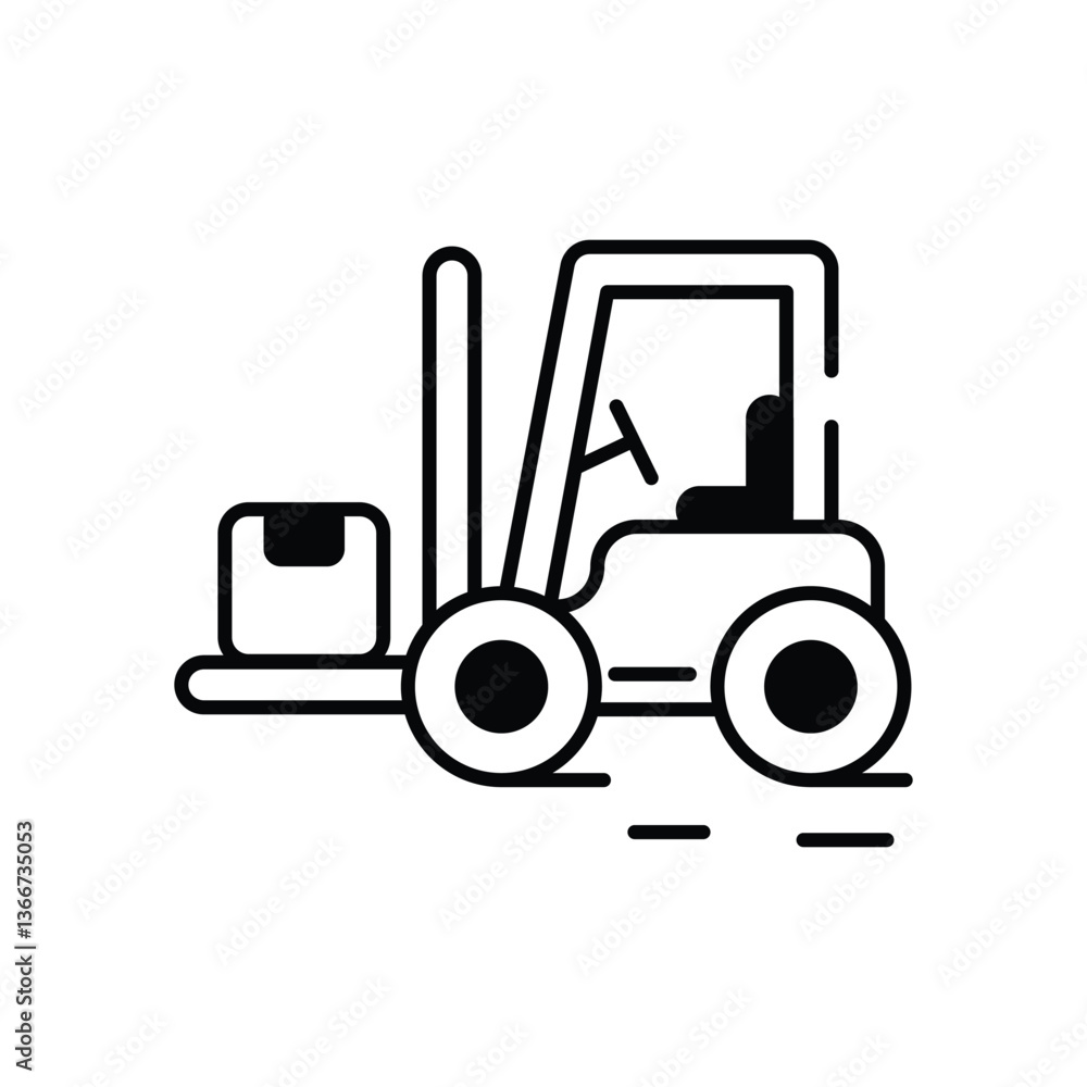 Forklift vector icon stock illustration Forklift vector icon stock illustration