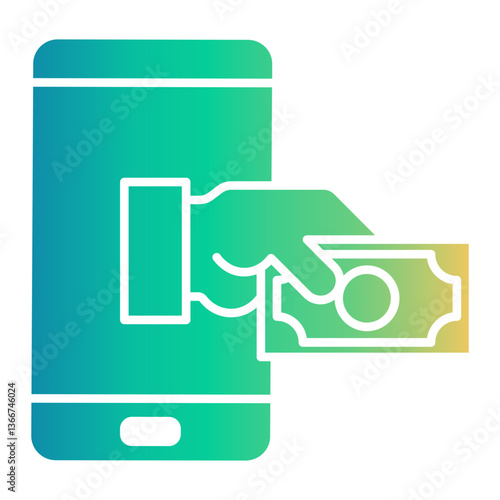 cashless Gradient icon