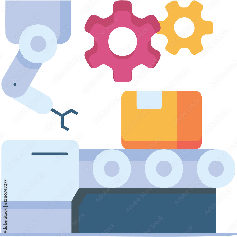 Fototapeta premium Production System Illustration