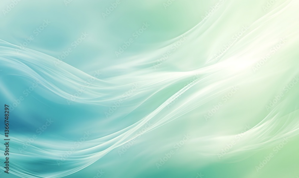 Abstract light blue and green background, generation AI Abstract light blue and green background, generation AI
