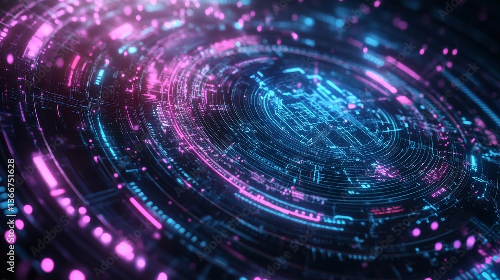 Obraz premium A cryptocurrency developer working on AI enhanced smart contract audits, futuristic digital security lab with real-time contract validation, High-tech style