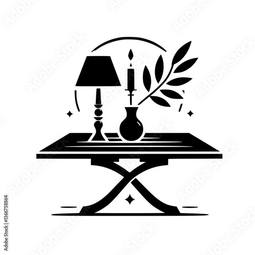 Midnight Tabletop Elegance: Candlelight & Silhouette