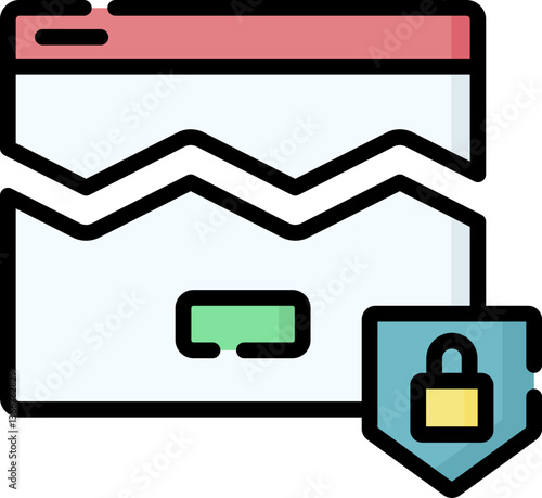 corrupt Illustration on a white background.