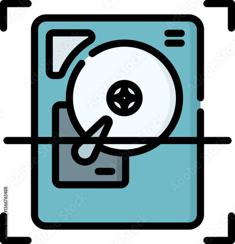 disk Illustration on a white background.