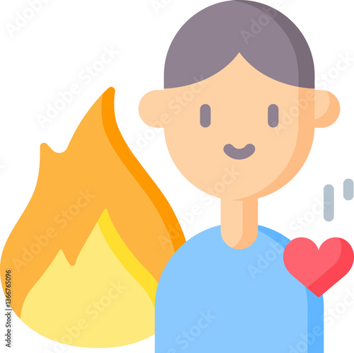 passionate Illustration on a white background.