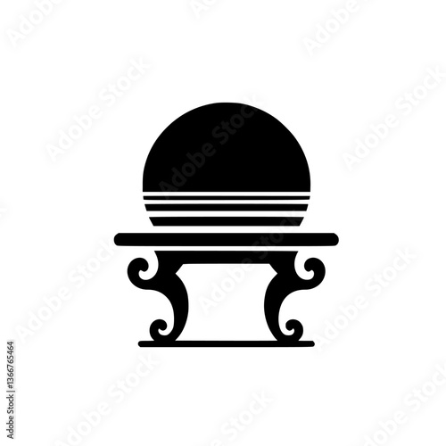 Mystical Orb & Stand: Minimalist Icon