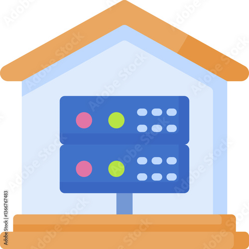 server Illustration on a white background.