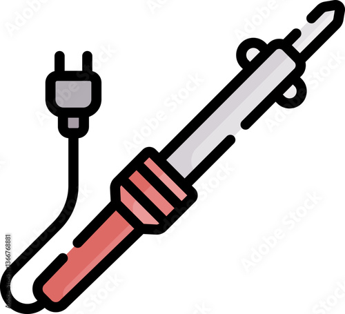 soldering iron Illustration on a white background.