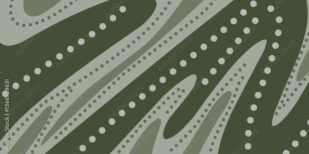 Fototapeta premium floral shape with dots pattern background simple 