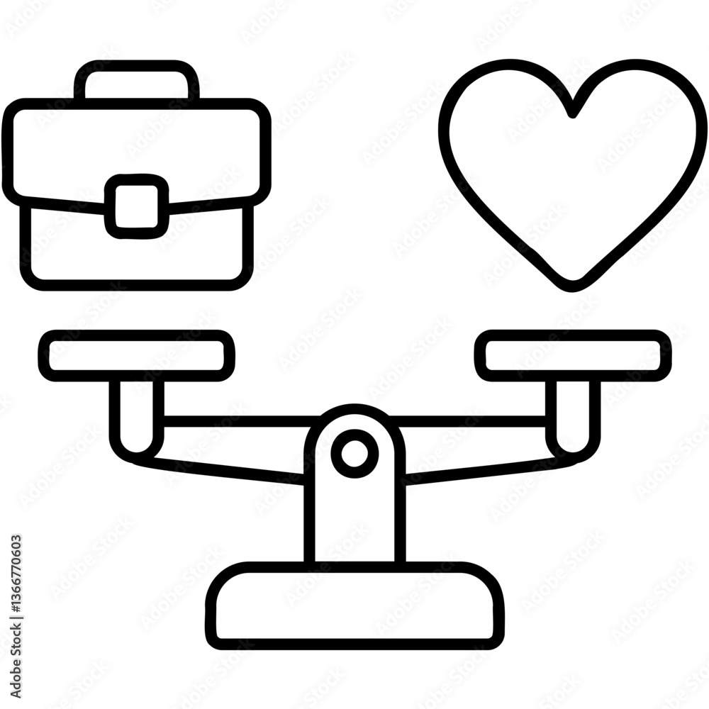Obraz premium Work Life Balance Icon