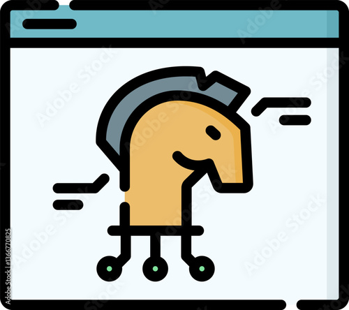 trojan Illustration on a white background.