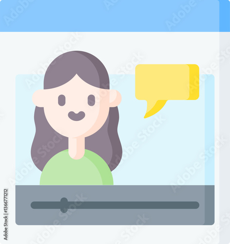 vlogger Illustration on a white background.