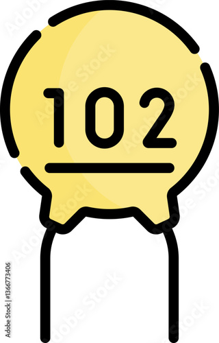 capacitor Illustration on a white background.
