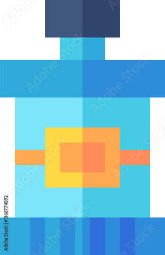mouthwash Illustration on a white background.