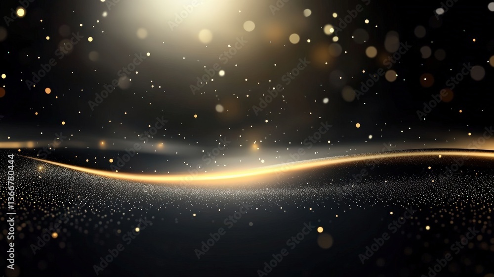 Obraz premium Abstract Golden Particles Background