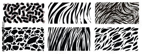 set pattern collections skin natural isolate in  black.eps