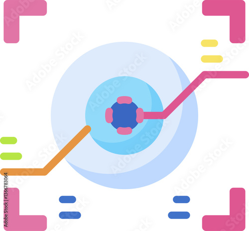 eye scanner Illustration on a white background.