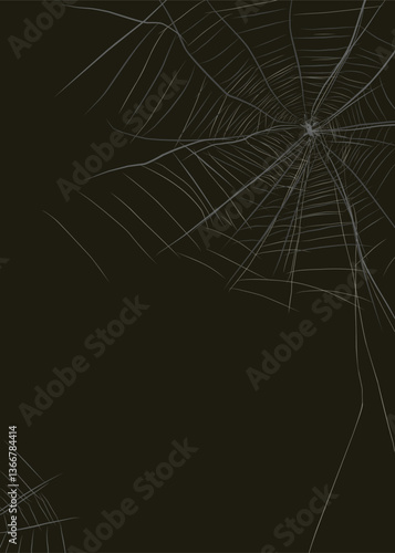 Spider web incricate golden decoration black grunge (20241102113432).eps