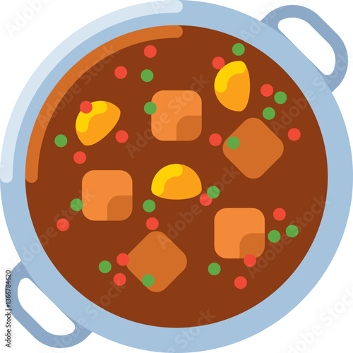 goulash Illustration on a white background.