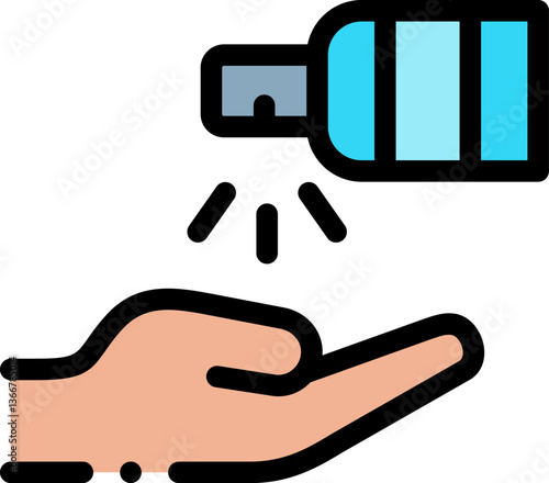 hand sanitizer Illustration on a white background.