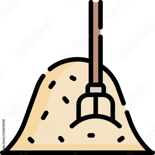 hay Illustration on a white background.