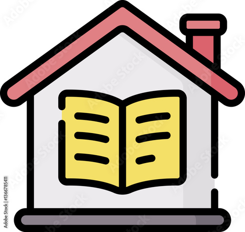 homeschooling Illustration on a white background.